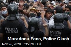 Maradona Fans, Police Clash