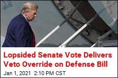 Lopsided Senate Vote Delivers Veto Override on Defense Bill
