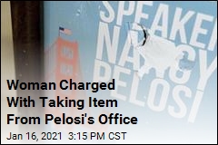 Rioter Spotted With Pelosi Sign Charged in Riot