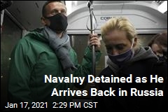 Alexei Navalny Held After Landing in Russia