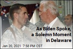 As Biden Spoke, a Solemn Moment in Delaware