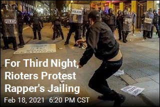For Third Night, Rioters Protest Rapper's Jailing