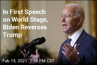 In First Speech on World Stage, Biden Reverses Trump