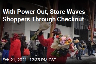 With Power Out, Store Waves Shoppers Through Checkout