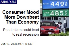 Consumer Mood More Downbeat Than Economy