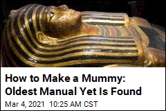 Oldest How-To Manual on Mummification Is Found