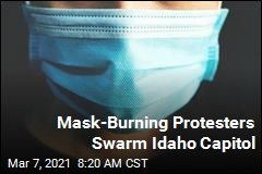 Kids Help Adults Burn Masks At Idaho Capitol Protest