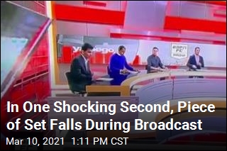 Falling Set Piece Slams Onto ESPN Analyst During Broadcast