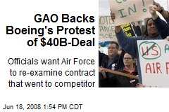 GAO Backs Boeing's Protest of $40B-Deal