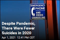 CDC Says Suicides Were Down in 2020