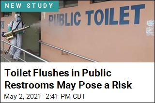 Toilet Flushes in Public Restrooms May Pose a Risk