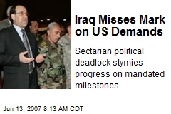 Iraq Misses Mark on US Demands