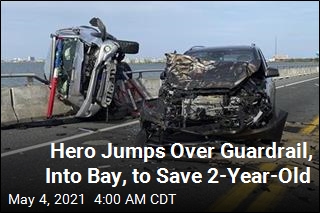 Hero Jumps Over Guardrail, Into Bay, to Save 2-Year-Old