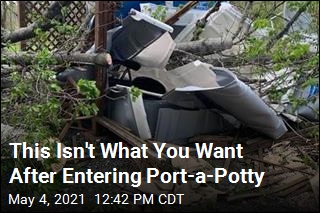 This Isn&#39;t What the Port-a-Potty Looked Like When He Entered
