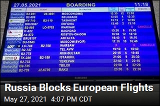 Russian Backs Belarus By Blocking European Flights