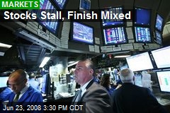 Stocks Stall, Finish Mixed