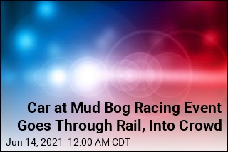 Car at Mud Bog Racing Event Goes Through Rail, Into Crowd