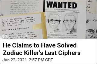 He Claims to Have Solved Zodiac Killer&#39;s Last Ciphers