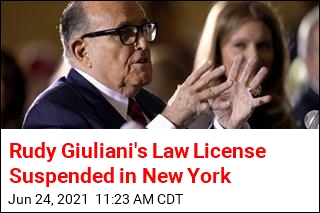 Rudy Giuliani&#39;s Law License Suspended in New York