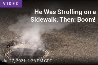 He Was Strolling on a Sidewalk. Then: Boom!