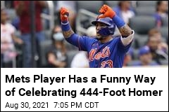 Mets Player Has a Funny Way of Celebrating 444-Foot Homer