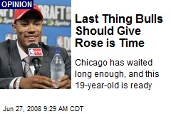 Last Thing Bulls Should Give Rose is Time