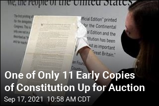 One of Only 11 Early Copies of Constitution Up for Auction