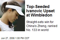 Top-Seeded Ivanovic Upset at Wimbledon