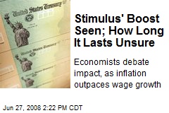Stimulus' Boost Seen; How Long It Lasts Unsure
