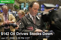 $142 Oil Drives Stocks Down