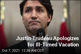 Justin Trudeau Apologizes for Ill-Timed Vacation