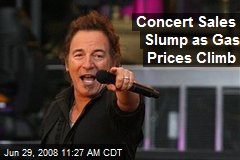 Concert Sales Slump as Gas Prices Climb