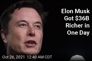 Elon Musk&#39;s Wealth Grew by $36B in One Day