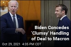Biden Concedes &#39;Clumsy&#39; Handling of Deal to Macron