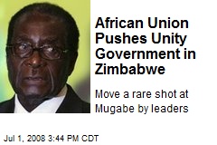 African Union Pushes Unity Government in Zimbabwe