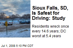 Sioux Falls, SD, Is Safest for Driving: Study