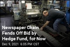 Newspaper Chain Rejects Hedge Fund&#39;s Offer