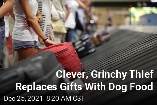 Grinchy Thief Replaces Gifts With Dog Food