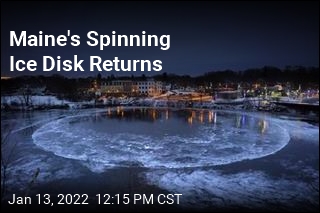 Maine&#39;s Spinning Ice Disk Returns