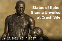 Statue of Kobe, Gianna Unveiled at Crash Site