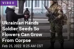Ukrainian Hands Soldier Seeds So Flowers Can Grow From Corpse