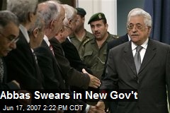 Abbas Swears in New Gov't