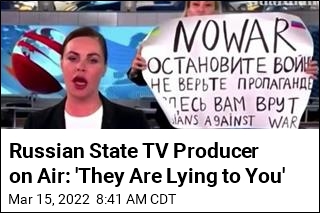 Russian State TV Producer on Air: &#39;They Are Lying to You&#39;