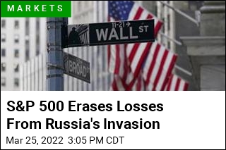 S&amp;P 500 Erases Losses From Russia&#39;s Invasion