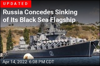 Ukraine Says It Hit Russia&#39;s Black Sea Flagship
