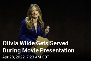 Olivia Wilde Gets Served During Movie Presentation