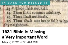 1631 Bible Is Missing a Very Important Word
