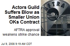 Actors Guild Suffers Blow as Smaller Union OKs Contract