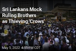 Sri Lankans Mock Ruling Brothers as Thieving &#39;Crows&#39;