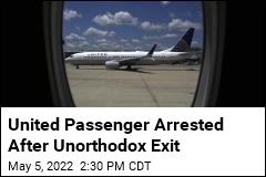 United Passenger Arrested After Unorthodox Exit
